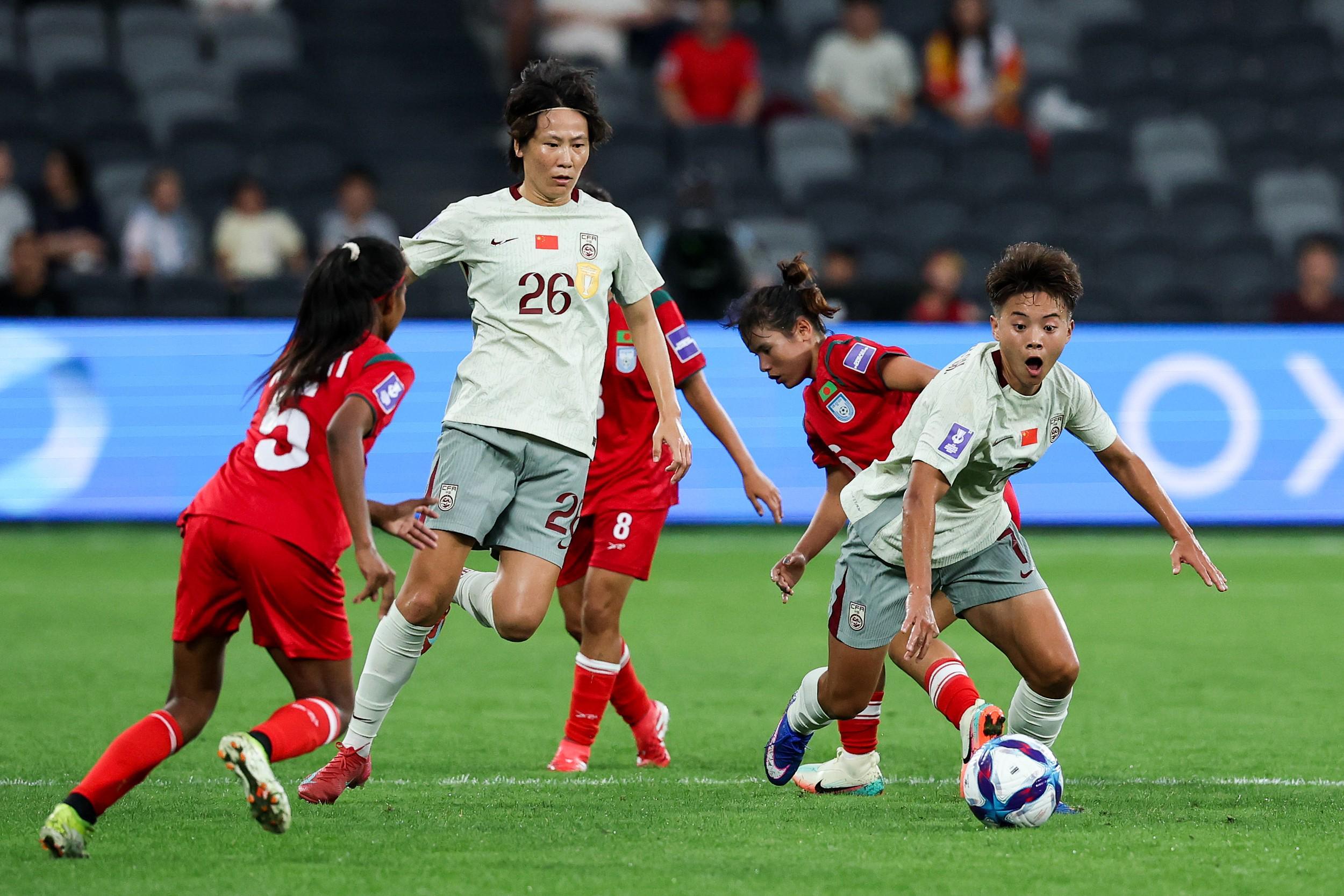 在线博彩-练的什么？首战世界排名112的孟加拉，中国女足仅打进2球